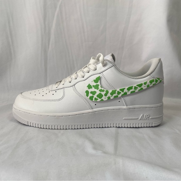 Custom green cow stain print on air force 1 painted cow motif iron on patch af1 - Picture 6 of 13